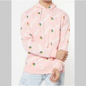 Polaroid pink logo kangaroo pocket hoodie S